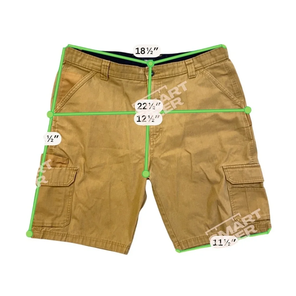 Genuine Dickies Mens Duck Brown‎ Canvas Cargo Shorts Workwear Utility Tan